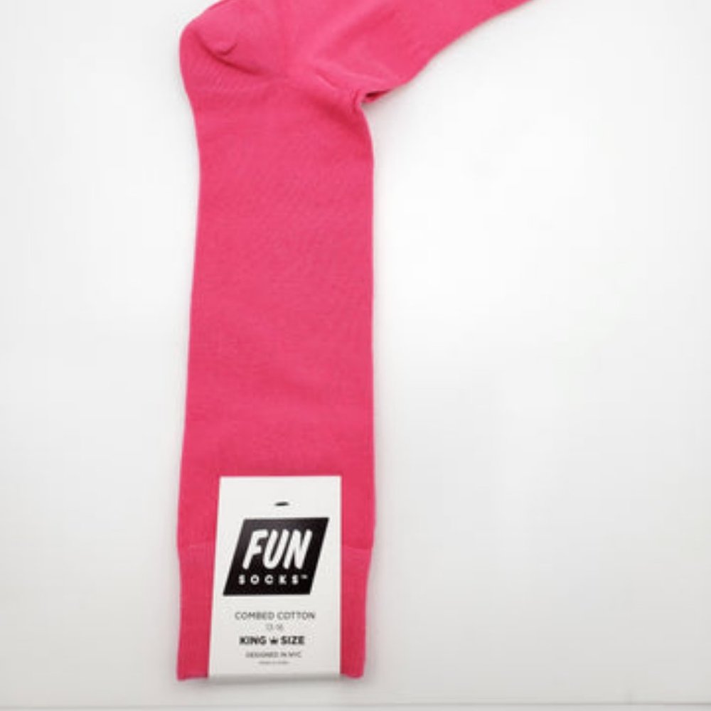 12 King Size Plus Size DXL Big & Tall Pink Dress Socks for Men Shoe Size 10-16